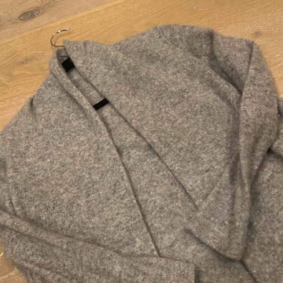 White + Warren 100% Cashmere Cardigan Open Front Sweater Longline Soft Size S - Picture 3 of 12